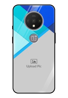 OnePlus 7T Custom Glass Phone Case  - Blue Pattern Design