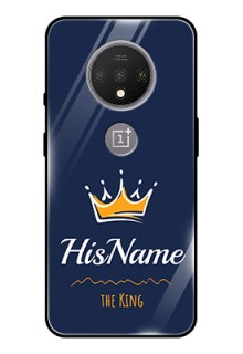 Oneplus 7T Glass Phone Case King with Name