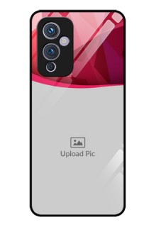 Oneplus 9 5G Custom Glass Mobile Case - Red Abstract Design