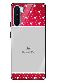 Oneplus Nord 5G Photo Printing on Glass Case  - Hearts Mobile Case Design