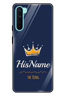 Oneplus Nord 5G Glass Phone Case King with Name