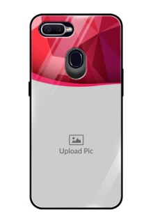 Oppo A12 Custom Glass Mobile Case  - Red Abstract Design