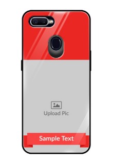 Oppo A12 Custom Glass Phone Case  - Simple Red Color Design