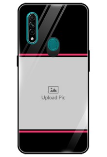 Oppo A31 Custom Glass Mobile Case  - with Add Text Design