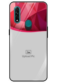 Oppo A31 Custom Glass Mobile Case  - Red Abstract Design