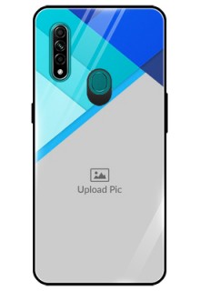 Oppo A31 Custom Glass Phone Case  - Blue Pattern Design