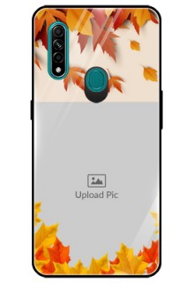 Oppo A31 Photo Printing on Glass Case  - Autumn Maple Leaves Design