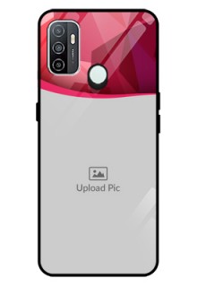 Oppo A33 2020 Custom Glass Mobile Case  - Red Abstract Design