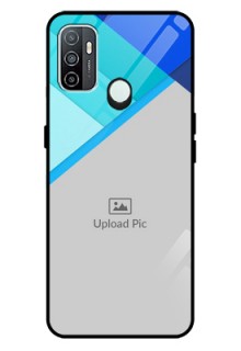 Oppo A33 2020 Custom Glass Phone Case  - Blue Pattern Design