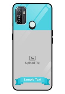 Oppo A33 2020 Personalized Glass Phone Case  - Simple Blue Color Design