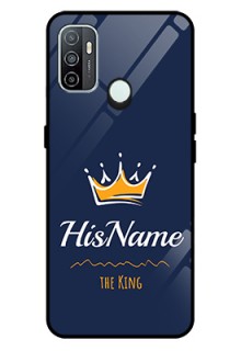 Oppo A33 2020 Glass Phone Case King with Name
