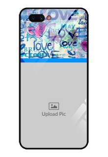 Oppo A3s Custom Glass Mobile Case  - Colorful Love Design