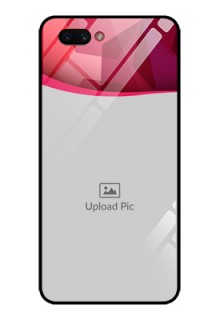 Oppo A3s Custom Glass Mobile Case  - Red Abstract Design