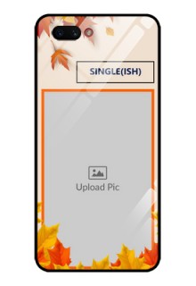 Oppo A3s Photo Printing on Glass Case  - Autumn Maple Leaves Design