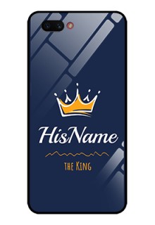 Oppo A3s Glass Phone Case King with Name