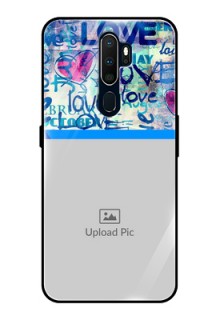 Oppo A5 2020 Custom Glass Mobile Case  - Colorful Love Design