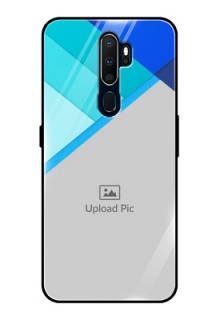 Oppo A5 2020 Custom Glass Phone Case  - Blue Pattern Design