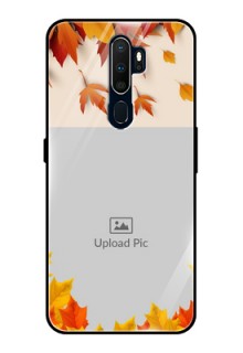 Oppo A5 2020 Photo Printing on Glass Case  - Autumn Maple Leaves Design