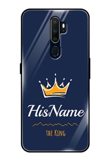 Oppo A5 2020 Glass Phone Case King with Name