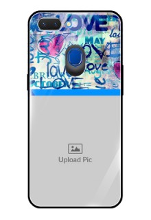 Oppo A5 Custom Glass Mobile Case  - Colorful Love Design
