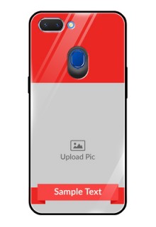 Oppo A5 Custom Glass Phone Case  - Simple Red Color Design