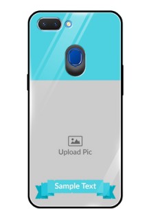 Oppo A5 Personalized Glass Phone Case  - Simple Blue Color Design