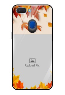 Oppo A5 Photo Printing on Glass Case  - Autumn Maple Leaves Design