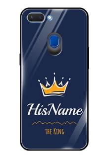 Oppo A5 Glass Phone Case King with Name