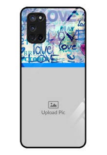 Oppo A52 Custom Glass Mobile Case - Colorful Love Design