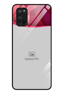 Oppo A52 Custom Glass Mobile Case - Red Abstract Design