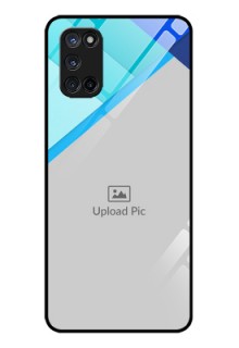 Oppo A52 Custom Glass Phone Case - Blue Pattern Design