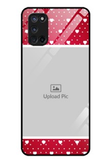 Oppo A52 Photo Printing on Glass Case - Hearts Mobile Case Design
