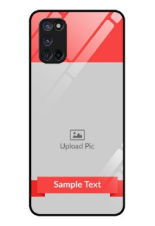 Oppo A52 Custom Glass Phone Case - Simple Red Color Design