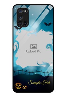 Oppo A52 Custom Glass Phone Case - Halloween frame design