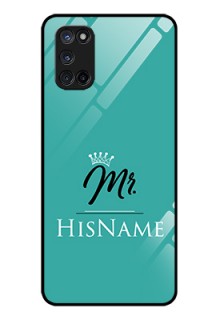 Oppo A52 Custom Glass Phone Case Mr with Name