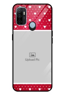 Oppo A53 Photo Printing on Glass Case  - Hearts Mobile Case Design