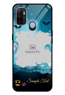 Oppo A53 Custom Glass Phone Case  - Halloween frame design