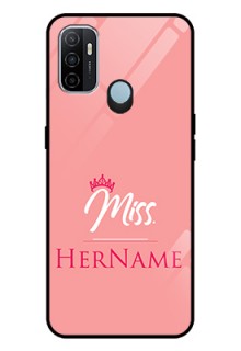 Oppo A53 Custom Glass Phone Case Mrs with Name
