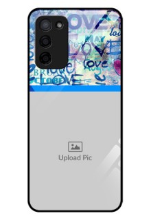 Oppo A53s 5G Custom Glass Mobile Case - Colorful Love Design
