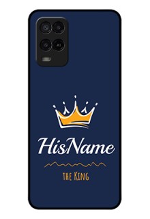 Oppo A54 Glass Phone Case King with Name