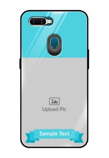 Oppo A5s Personalized Glass Phone Case  - Simple Blue Color Design