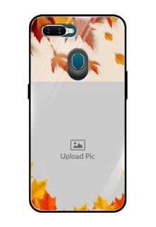 Oppo A5s Photo Printing on Glass Case  - Autumn Maple Leaves Design