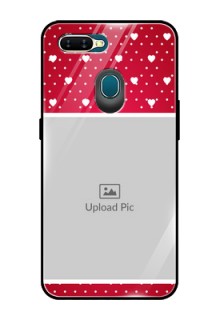 Oppo A7 Photo Printing on Glass Case  - Hearts Mobile Case Design