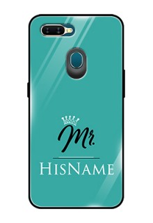 Oppo A7 Custom Glass Phone Case Mr with Name