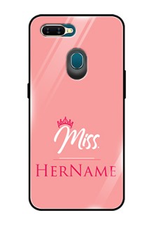 Oppo A7 Custom Glass Phone Case Mrs with Name