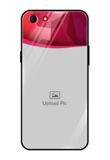 Oppo A83 Custom Glass Mobile Case  - Red Abstract Design