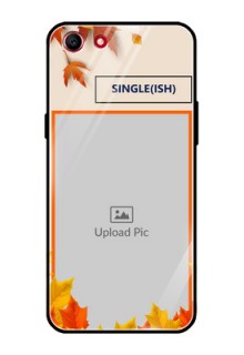 Oppo A83 Photo Printing on Glass Case  - Autumn Maple Leaves Design