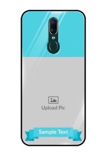 Oppo A9 Personalized Glass Phone Case  - Simple Blue Color Design