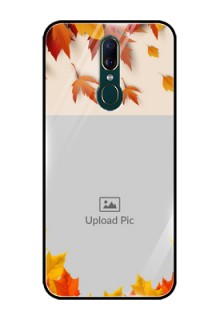Oppo A9 Photo Printing on Glass Case  - Autumn Maple Leaves Design