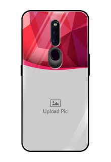 Oppo F11 Pro Custom Glass Mobile Case  - Red Abstract Design